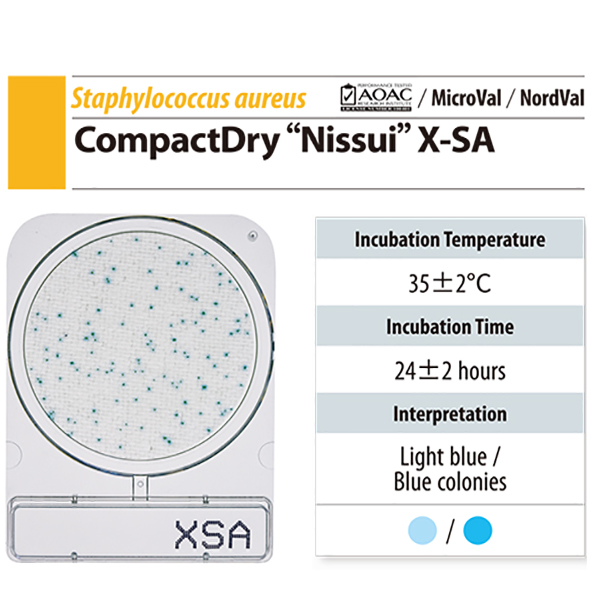 微生物快篩測試組_金黃色葡萄球菌 Compact Dry XSA 2