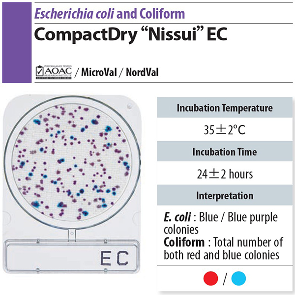 微生物快篩測試組_大腸桿菌/大腸桿菌群 Compact Dry EC 2