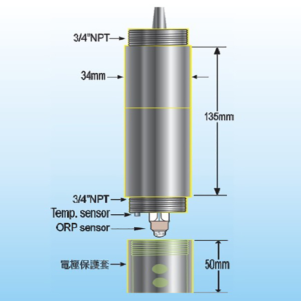 廢水用ORP/溫度電極 HC-501